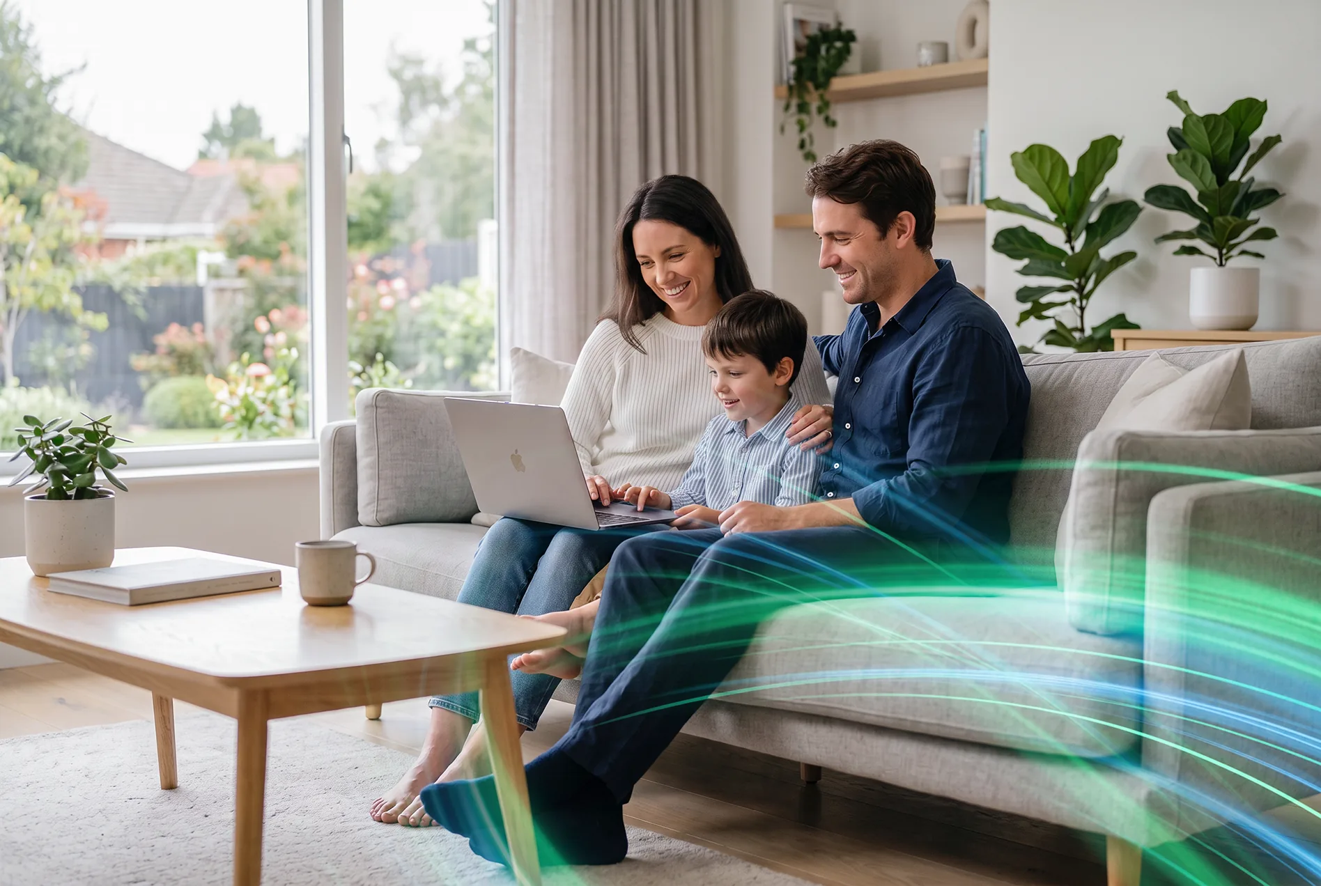 Internet por fibra óptica.